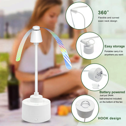 Compact insect repellent fan for outdoor use