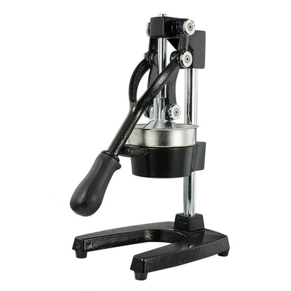 Manual press juicer on a white background