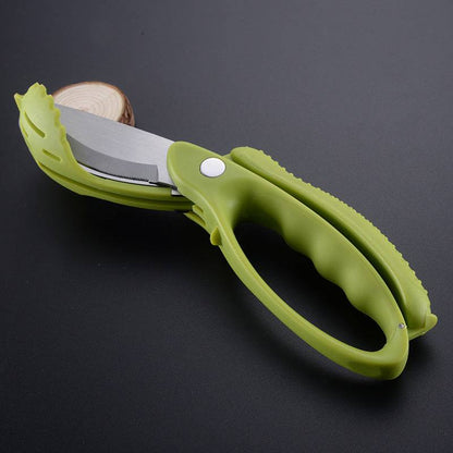 Viral Double-Edged Serrated Vegetable Salad  Scissors - A Kitchen Essential - Cook Lux