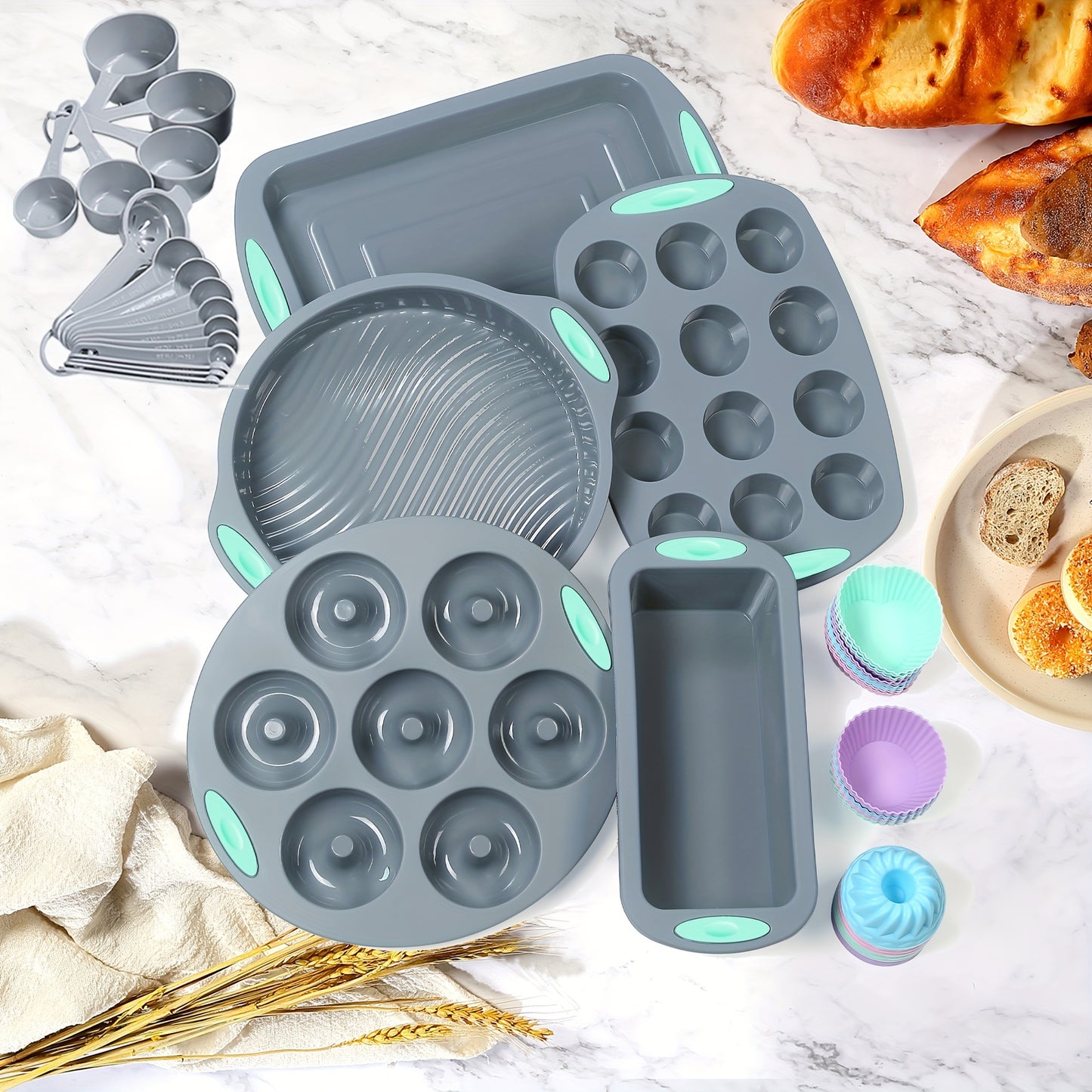 45-Piece Nonstick Silicone Baking Set