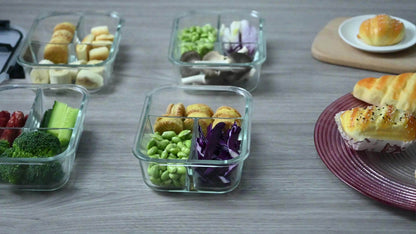 2/4-Set Glass Meal Prep Containers