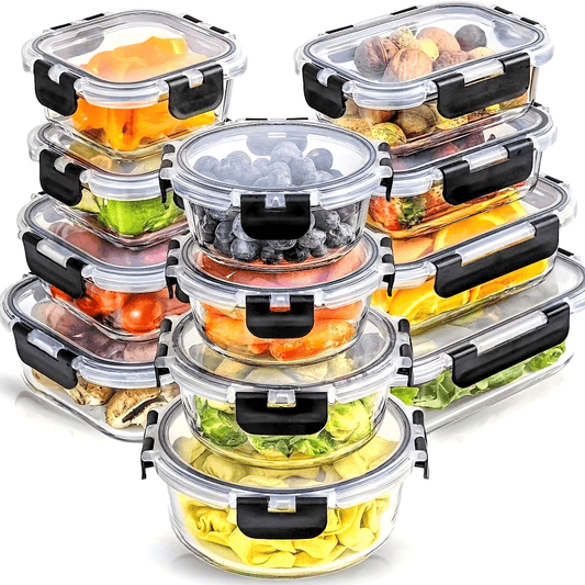 3-Piece High Borosilicate Glass Food Storage Containers