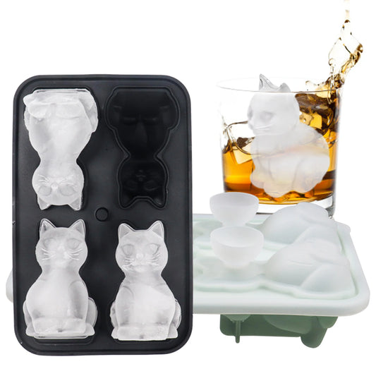 3D Cat Ice Molds - A Purrfect Addition to Your Drinks