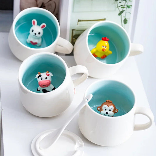 Adorable Animal Ceramic Mug (350ml)