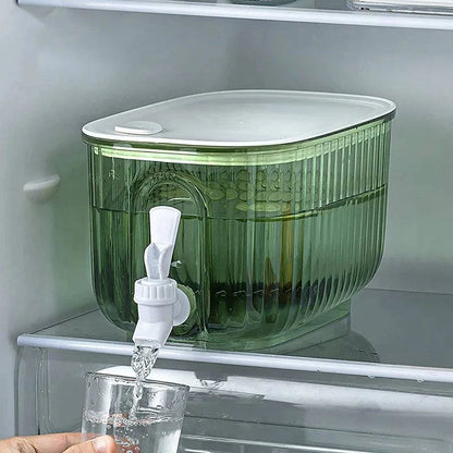 Cold water bottle dispenser with easy-pour faucet for home and office