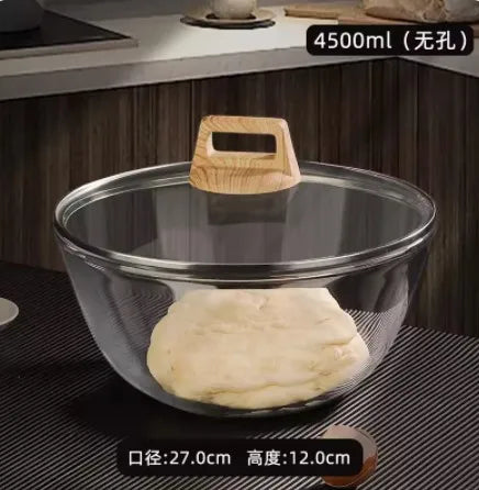 "4500ml glass bowl with heat-resistant borosilicate material for global kitchens"