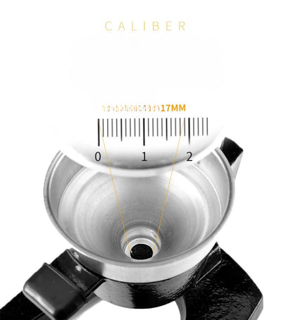 Manual Cold press Juicer calibre with measurement scale on a white background
