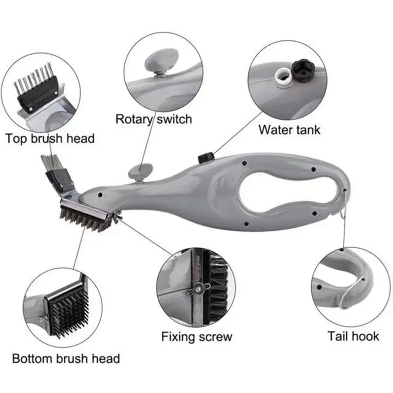 BBQ Grill Outdoor Steam Cleaning Brushes Barbecue Cleaner Suitable For Charcoal Scraper Gas Accessories Cooking Kitchen Tool - Cook Lux