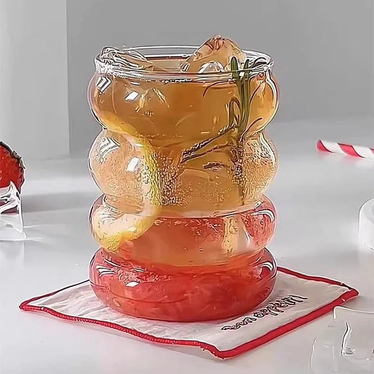 350ml caterpillar-shaped glass mug