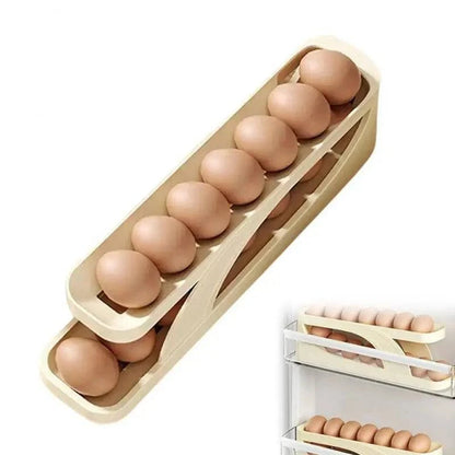 Durable, easy-clean egg rack holder for refrigerator storage and kitchen organization