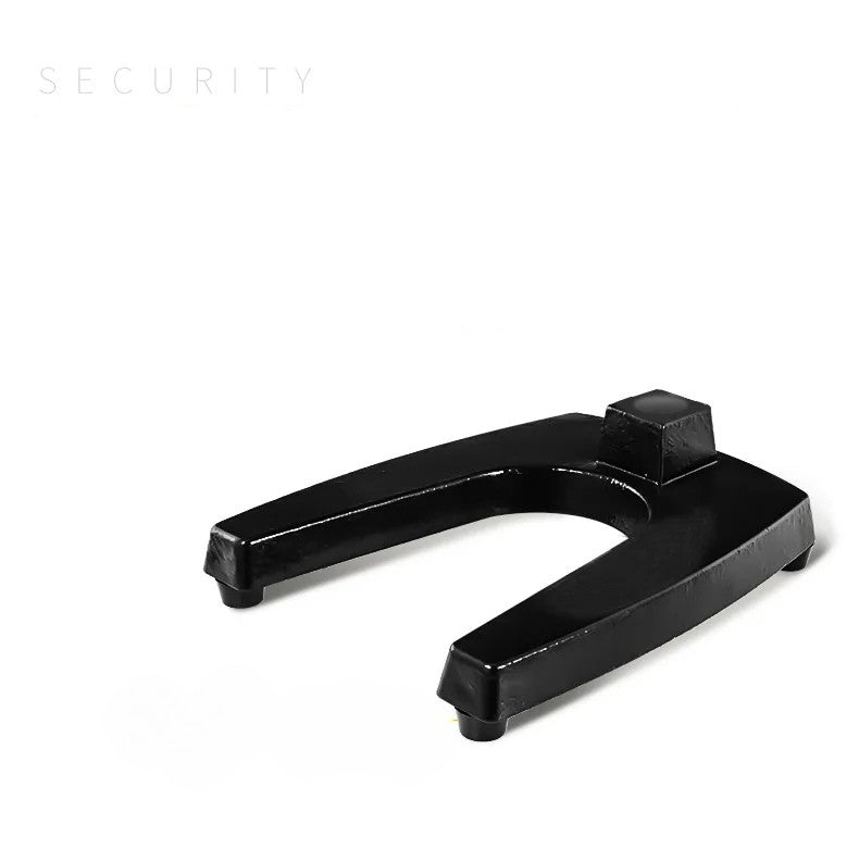 Black metal lock mechanism on a white background with 'SECURITY' text.