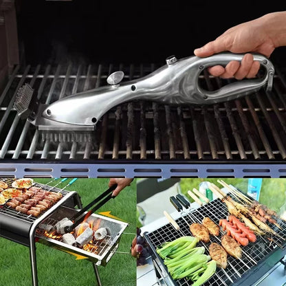 BBQ Grill Outdoor Steam Cleaning Brushes Barbecue Cleaner Suitable For Charcoal Scraper Gas Accessories Cooking Kitchen Tool - Cook Lux
