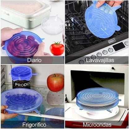 6/12-Piece Food Silicone Cover Set