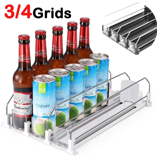 3/4-Grid Adjustable Fridge Beverage Organizer