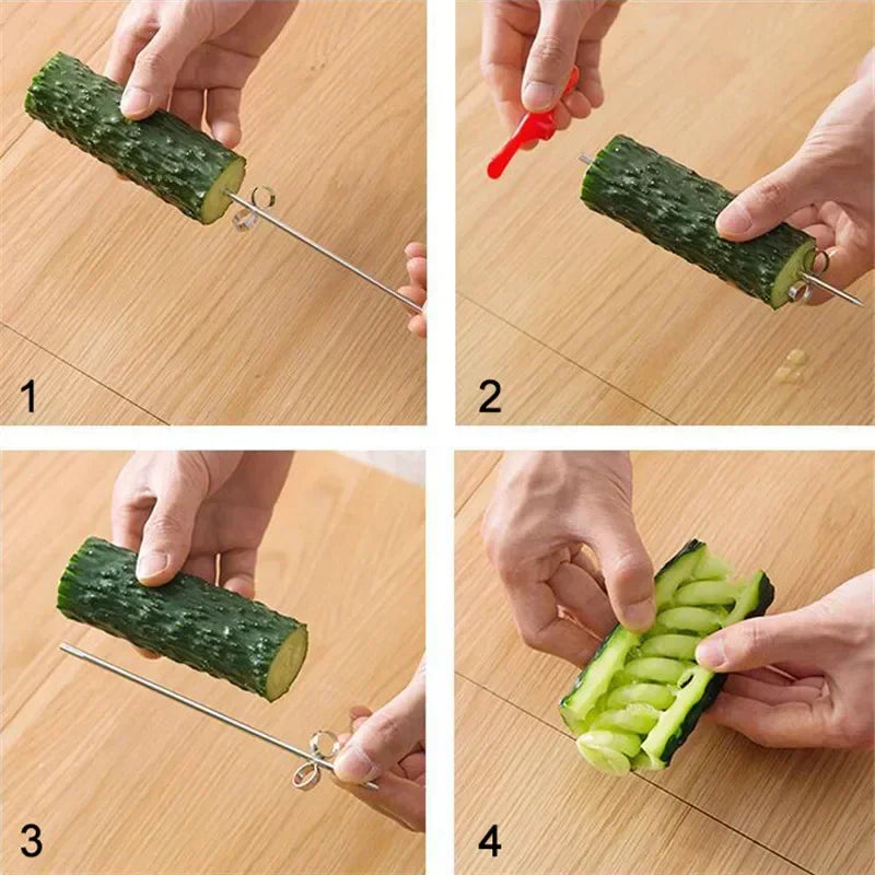 "Ergonomic vegetable slicer for garnishes and snacks"