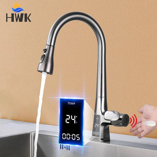 Smart Sensor Pull-Out Kitchen Faucet - Touchless and Convenient - Cook Lux