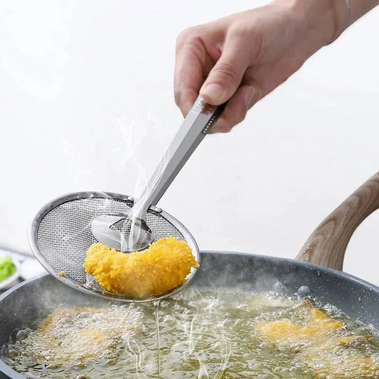 Stainless steel sieve spoon with strainer holes