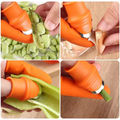 Finger Protector Silicone Gloves - Versatile Kitchen Tool - Cook Lux