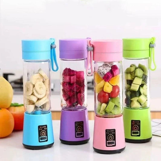 Portable electric fruit juicer with USB rechargeable feature