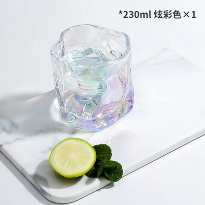 Irregular square juice cup transparent