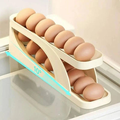 Space-saving fridge egg rack for organized and fresh egg storage