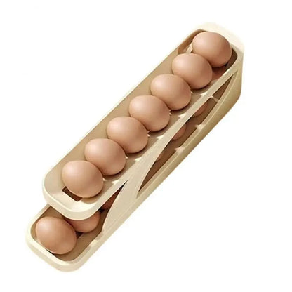 Premium automatic egg storage container with scrolling design for easy egg access