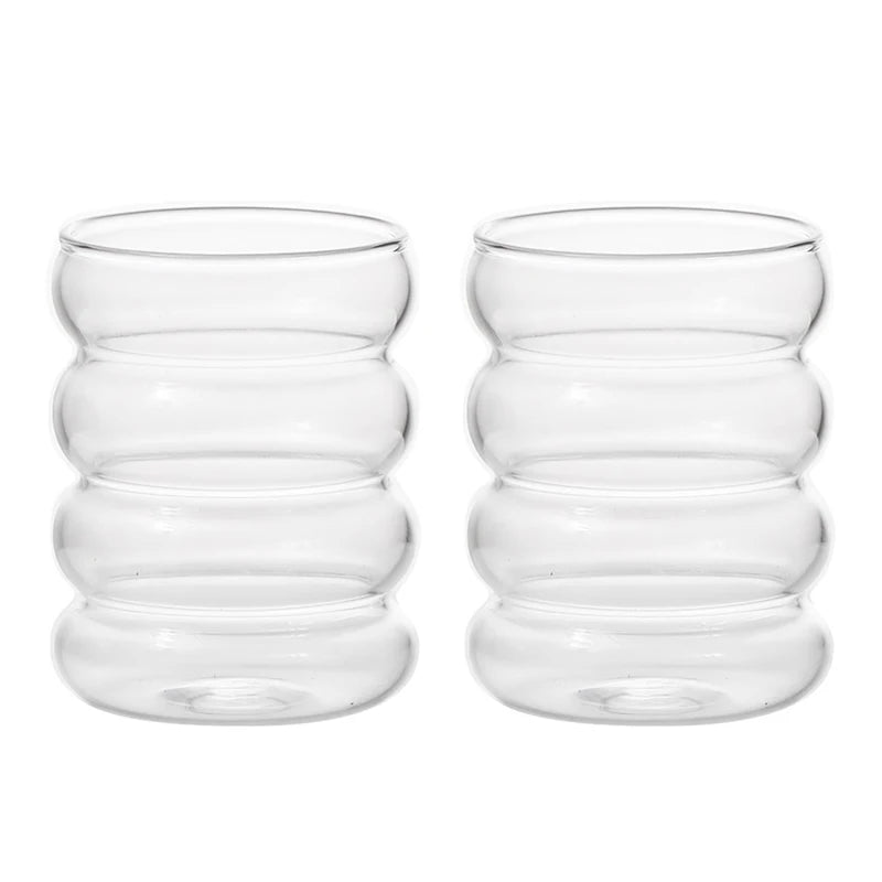 Transparent glass mug 350ml