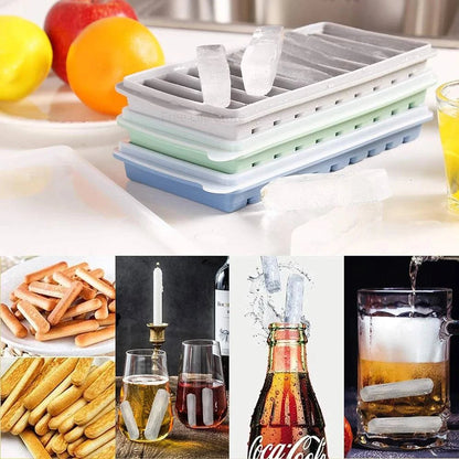 Long Ice Stick Tray - Silicone Ice Cube Molds for Perfectly Chilled Drinks - Cook Lux