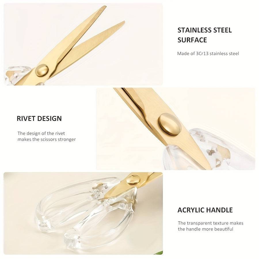 Elegant Golden-Tone Kitchen Scissors - Cook Lux